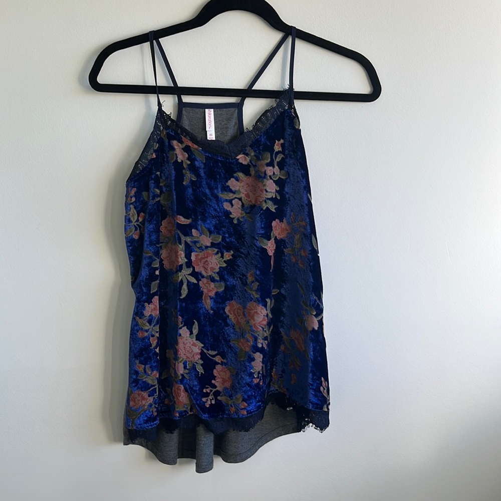 Velvet Drape Floral Tunic